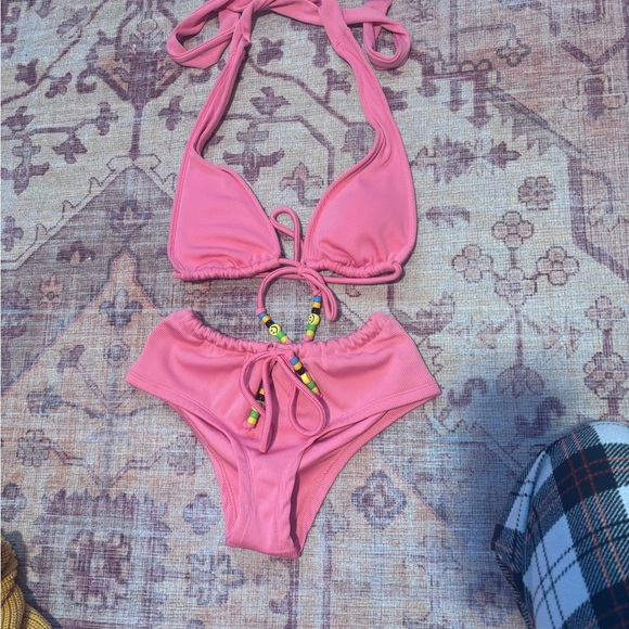 Pink Halter Bikini Set - Picture 3 of 4